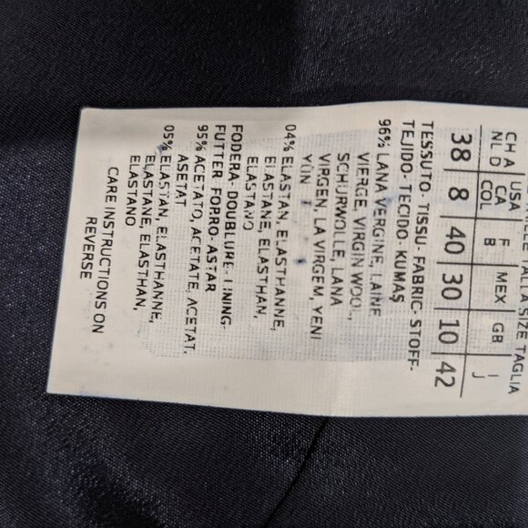 NWT Max Mara navy wool blazer size IT42 or US6 - Picture 3 of 3